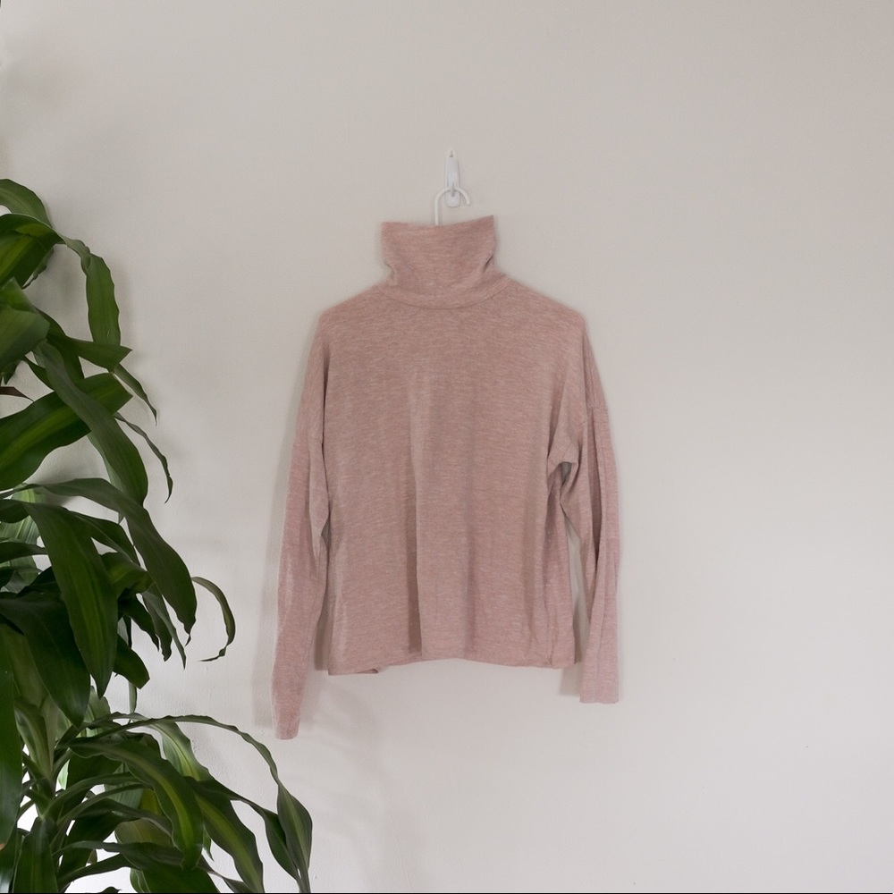 Pink heather Turtleneck Long Sleeve